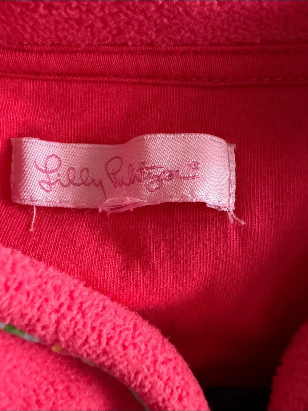 Lily Pulitzer Women's Pink Fleece Jacket - Lightweight Zip Front - Picture 4 of 6